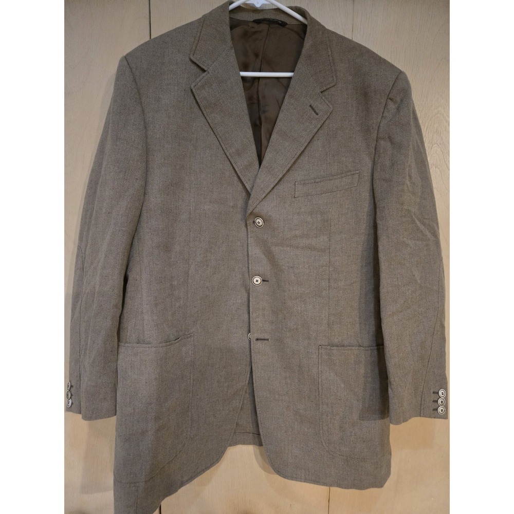Canali Made In Italy Linen Cotton Sport Coat  44R  3 Button 54 ITALY